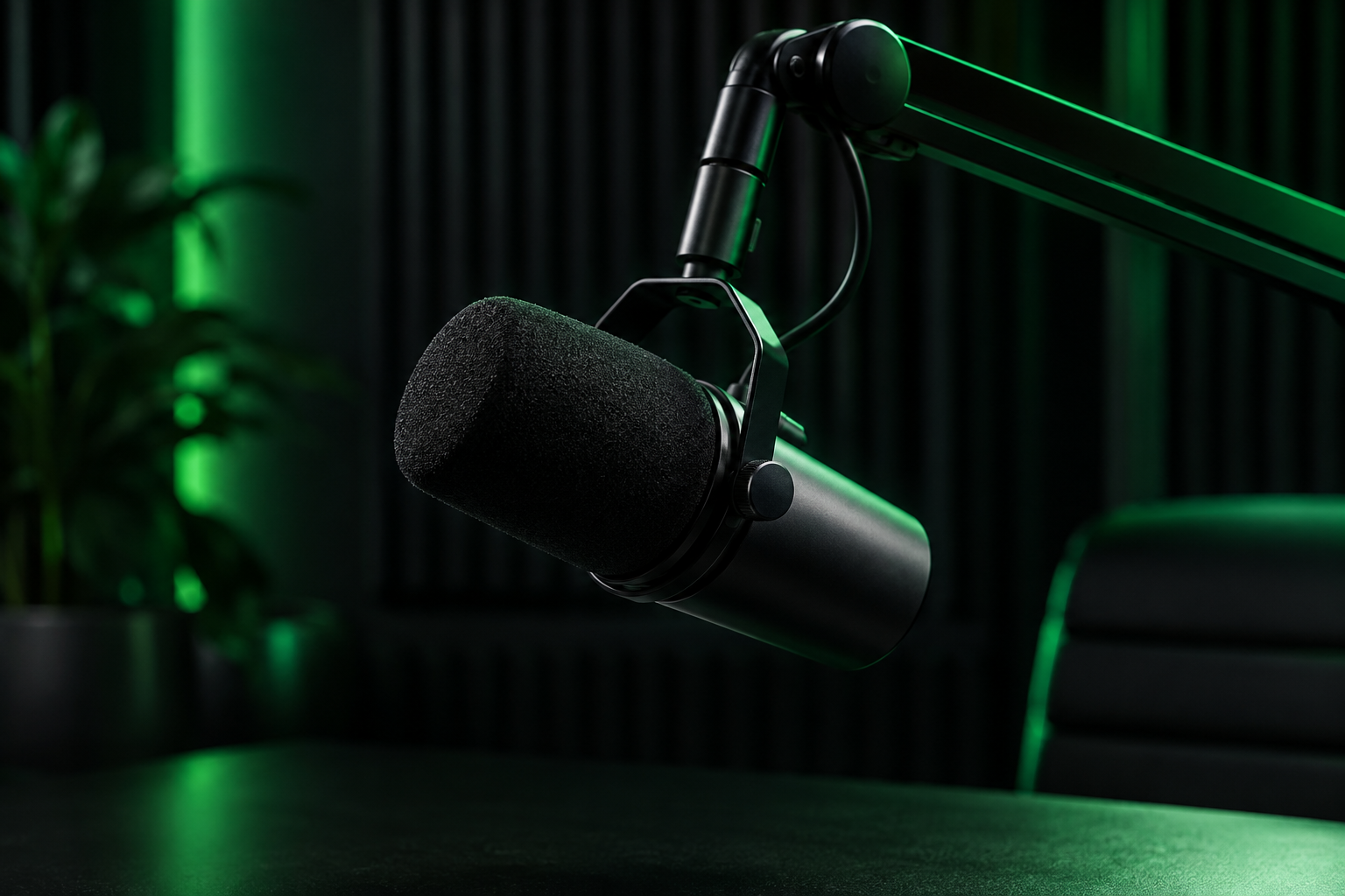 A microphone ready for a podcast conversation